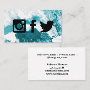 Tarjeta De Visita Iconos de medios sociales   Fondo artístico