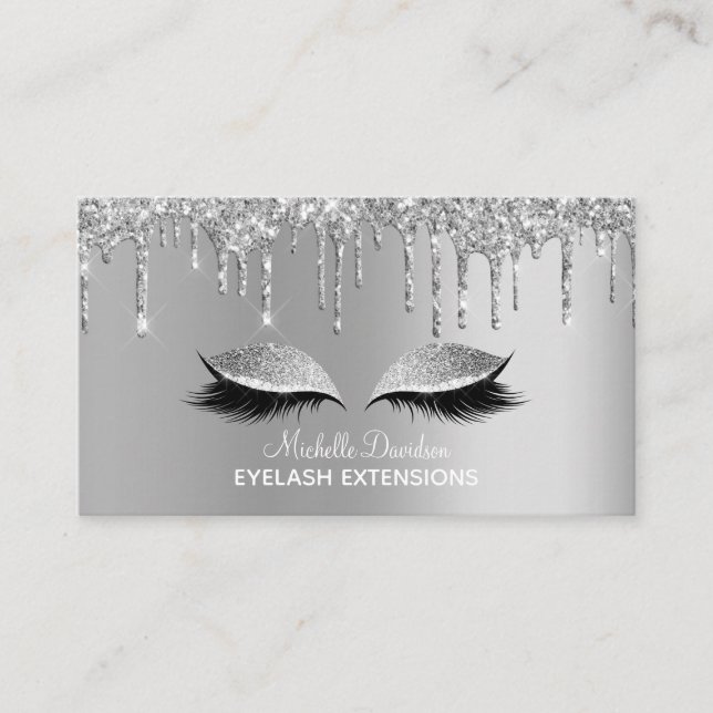 Tarjeta De Visita Iconos de medios sociales: Glam y Purpurina person (Anverso)