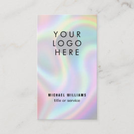 Tarjeta De Visita Iconos de medios sociales holográficos modernos y 