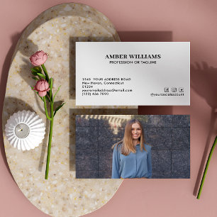 Tarjeta De Visita Iconos de medios sociales simples y mínimos