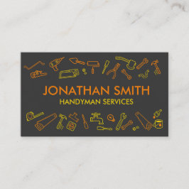 Tarjeta De Visita Iconos de mejora del hogar - Servicios de Handyman