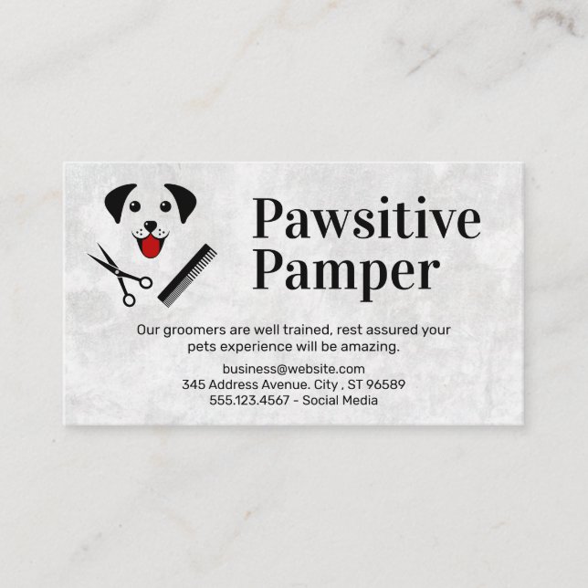Tarjeta De Visita Iconos de perro y de cultivo (Anverso)