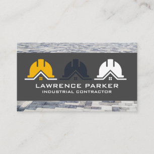 Tarjeta De Visita Iconos de reparación de constructores   Casco de c
