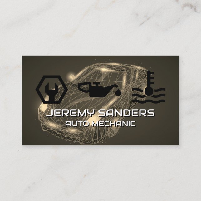 Tarjeta De Visita Iconos de servicio automático | Cartografía de Aut (Anverso)