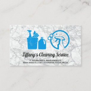 Tarjeta De Visita Iconos de suministros de limpieza