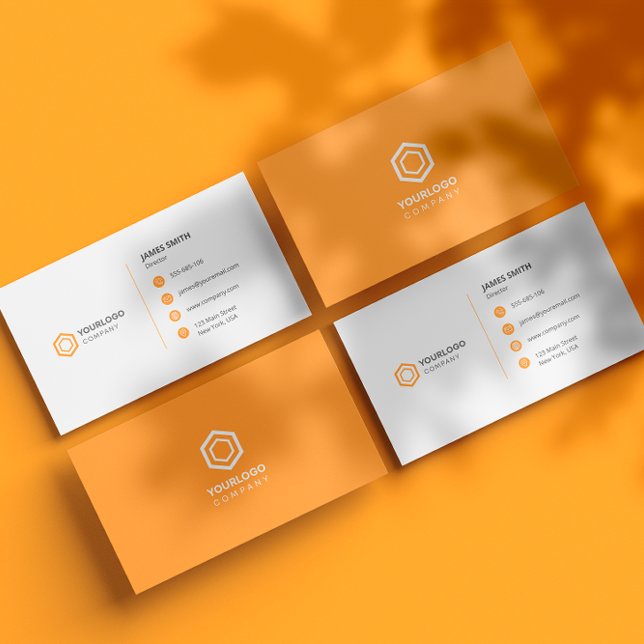 Tarjeta De Visita Iconos mínimos de Naranja profesional (Subido por el creador)