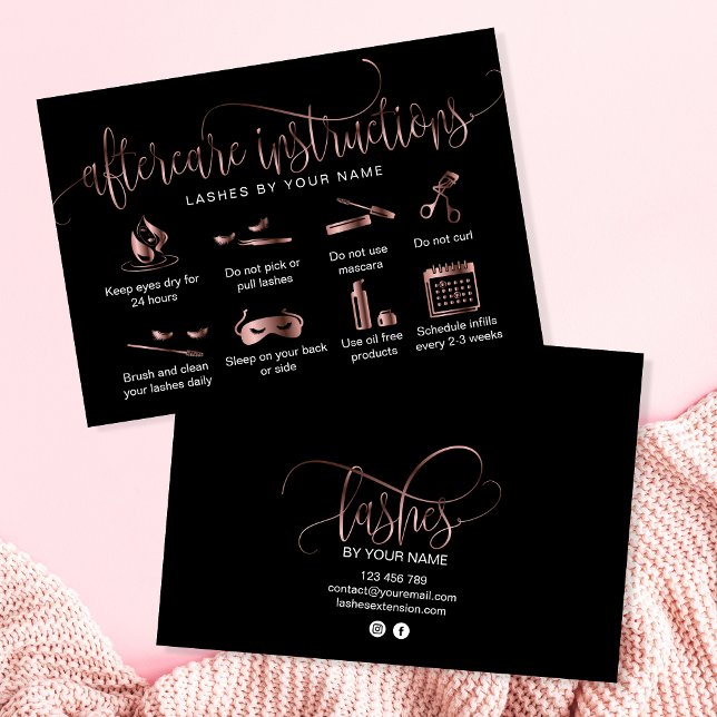 Tarjeta De Visita Iconos modernos de extensiones de pestañas de las  (Subido por el creador)