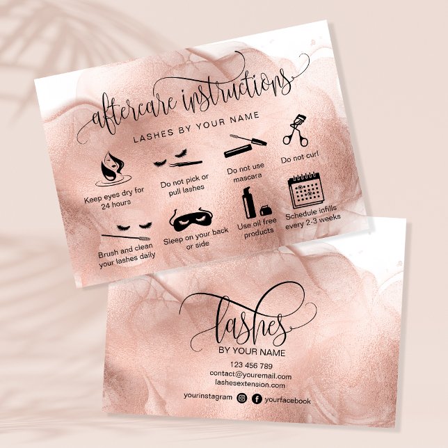 Tarjeta De Visita Iconos modernos de extensiones de pestañas de las  (Subido por el creador)