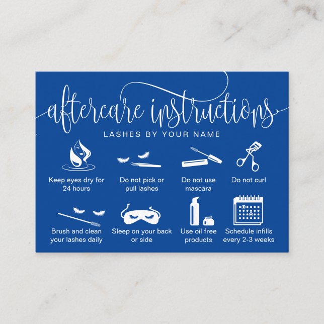 Tarjeta De Visita Iconos modernos de extensiones de pestañas de las  (Anverso)