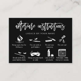 Tarjeta De Visita Iconos modernos de extensiones de pestañas de las 