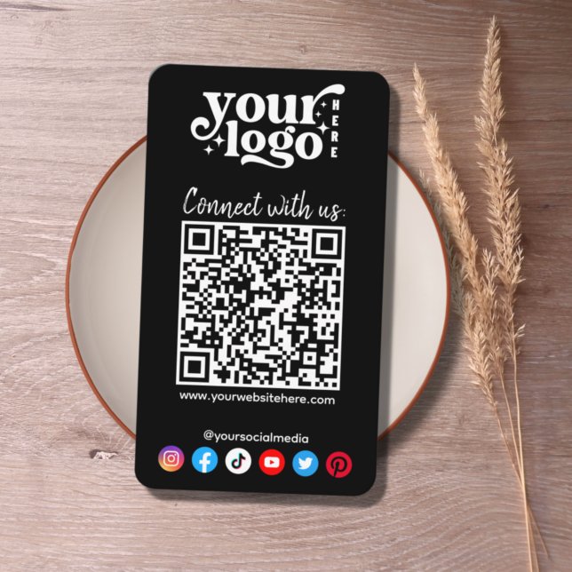 Tarjeta De Visita Iconos modernos de medios sociales conectan el cód (Subido por el creador)