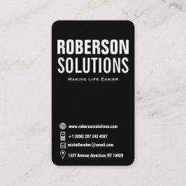 Tarjeta De Visita Iconos sociales blancos y negros verticales de los