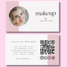 Iconos sociales Código QR MUA Foto Rosa Sonrosado 