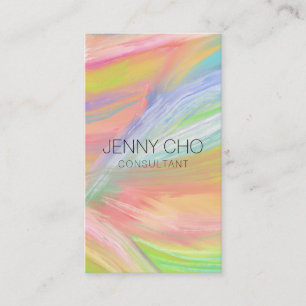 Tarjeta De Visita Iconos sociales del código QR de pintura arcoiris 