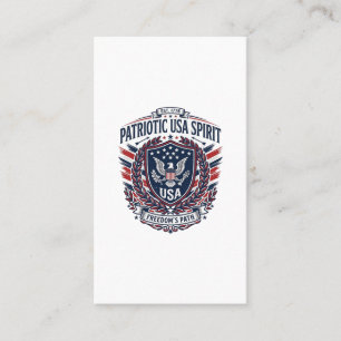Tarjeta De Visita Iconos y Símbolos del Escudo de Libertad Patriótic