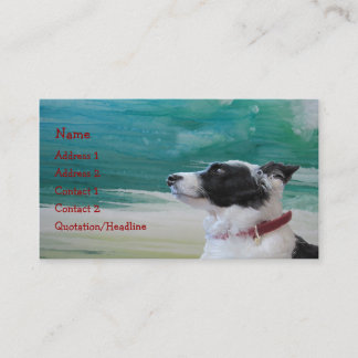 Tarjeta De Visita icybluebordercollie, nombre, dirección 1,