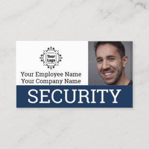 Tarjeta De Visita Id. de foto de la guardia de seguridad profesional