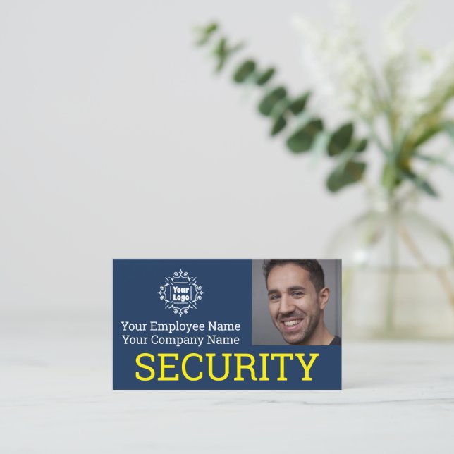 Tarjeta De Visita Id. fotográfico de la Guardia de Seguridad Profesi (Anverso de pie)