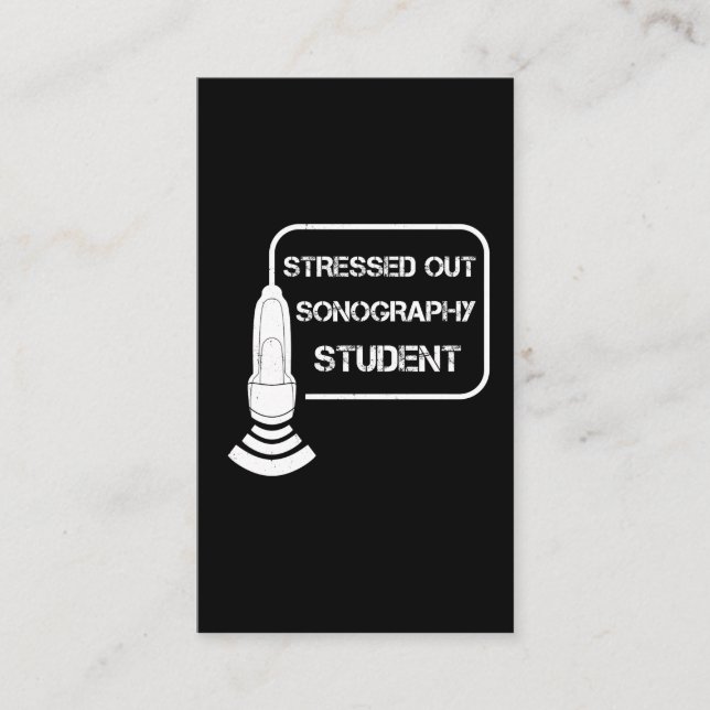 Tarjeta De Visita Idea del regalo del técnico del ultrasonido de (Anverso)