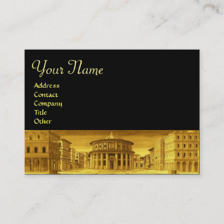 Tarjeta De Visita IDEAL CIUDAD Archiónica Oro Perla Amarilla Negro