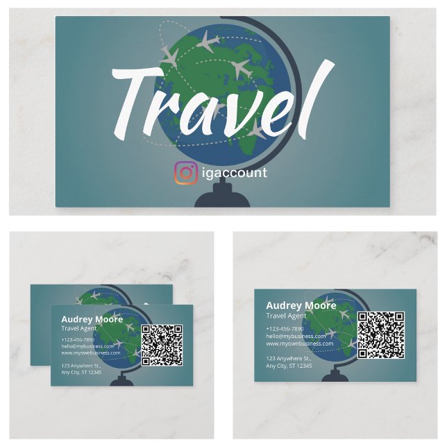 Tarjeta De Visita Ideas de agente de viajes (Travel Agent Ideas Business Cards)
