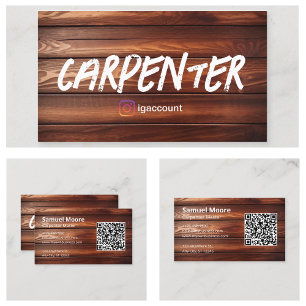 Tarjeta De Visita Ideas de diseño de carpintería de muestra