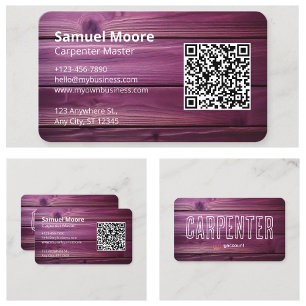 Tarjeta De Visita Ideas de diseño de modelo de carpintería rústica