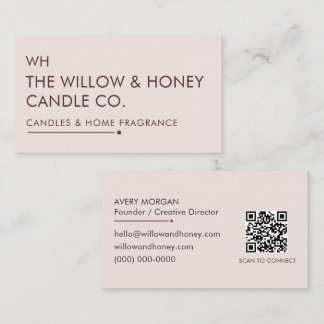 Tarjeta De Visita Identidad de marca minimalista de Burgundy Blush P