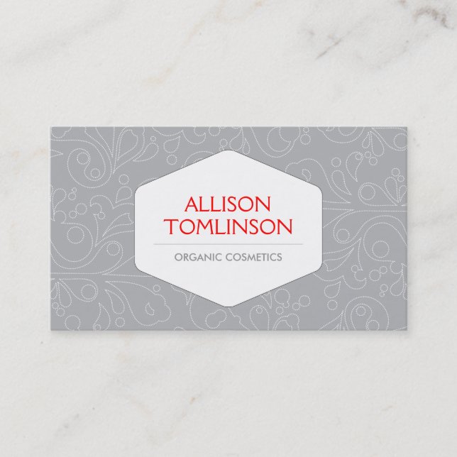 Tarjeta De Visita IDENTIDAD PERSONAL LUXE en RED & GRAY Nº 2 (Anverso)