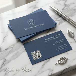 Tarjeta De Visita Identidad Profesional de Negocios con Textura Azul