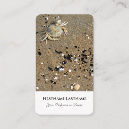 Tarjeta De Visita Idílica playa de arena con experto en entrenamient