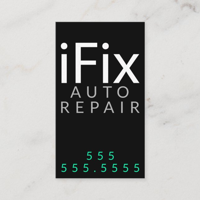 Tarjeta De Visita iFix. Personalizable de la reparación del (Anverso)