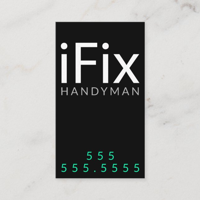 Tarjeta De Visita iFix. Personalizable del negocio de la reparación (Anverso)