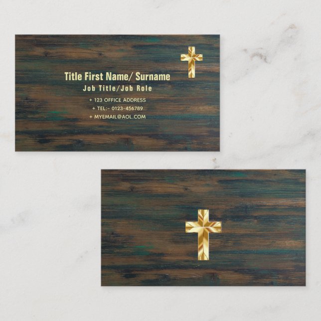 Tarjeta De Visita Iglesia católica de contacto clero cristiano (Anverso / Reverso)