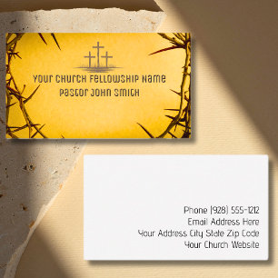 Tarjeta De Visita Iglesia de la Corona de Espinas Tres Cruces Negoci