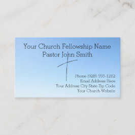 Tarjeta De Visita Iglesia de la Cruz del cielo azul