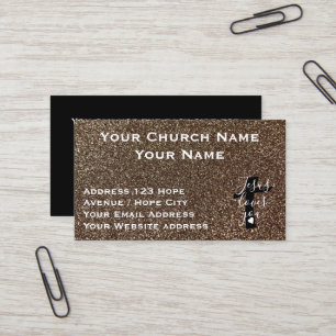 Tarjeta De Visita Iglesia de Oro Religiosa Religiosa Clásica