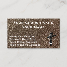 Tarjeta De Visita Iglesia de Oro Religiosa Religiosa Clásica