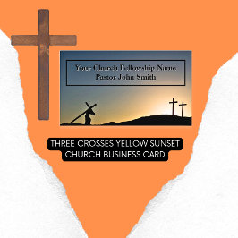 Tarjeta De Visita Iglesia del Amanecer Amarillo de las Tres Cruces