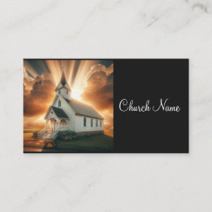 Tarjeta De Visita Iglesia del País Blanco Religioso