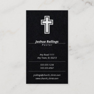 Tarjeta De Visita Iglesia del pastor del sacerdote el   de Cristo el