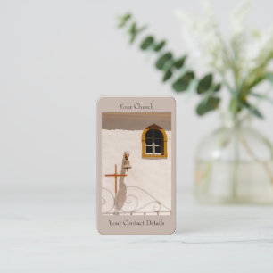 Tarjeta De Visita Iglesia griega con la cruz y Bell Paxos