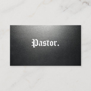 Tarjeta De Visita Iglesia negra iluminada por el pastor