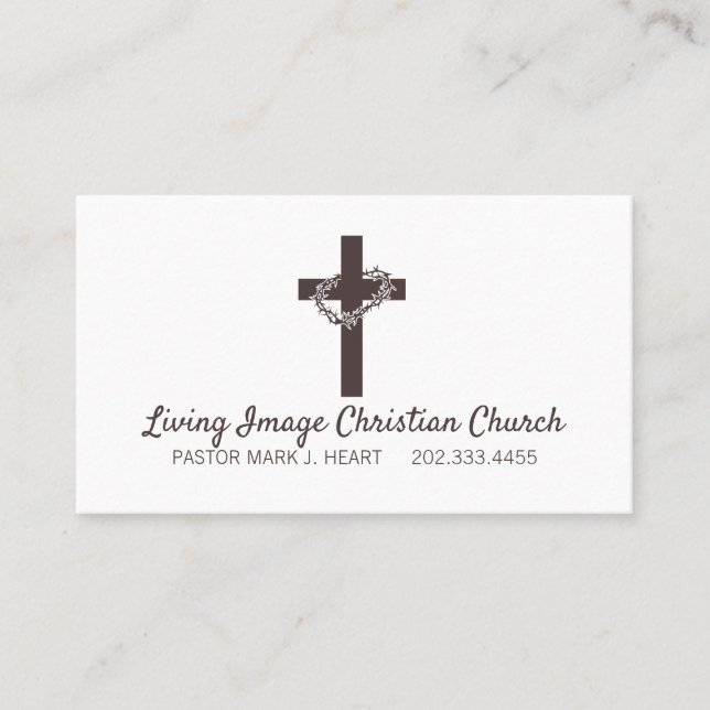 Tarjeta De Visita Iglesia religiosa Cristianismo Pastor Religioso (Anverso)