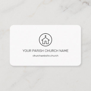 Tarjeta De Visita Iglesia religiosa de un simple pastor moderno