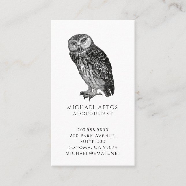 Tarjeta De Visita Illustrated AI Consultant Business Card (Anverso)