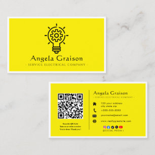 Tarjeta De Visita Iluminación, Cableado, Electricista Profesional