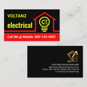 Tarjeta De Visita Iluminación de circuito de bombilla eléctrica para
