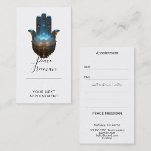 Tarjeta De Visita Iluminación del Loto Diseño de Mano Hamsa