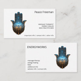 Tarjeta De Visita Iluminación del Loto | Diseño de Mano Hamsa